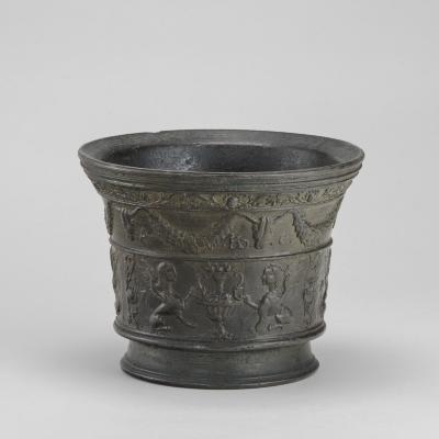 Image for Mortar with Sphinxes and Vases