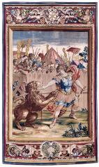 Image for Tapestry showing Constantine Slaying the Lion