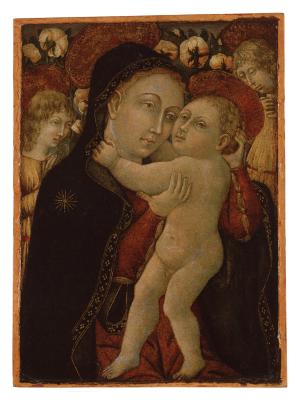 Image for Madonna and Child with Two Angels before a Rose Hedge