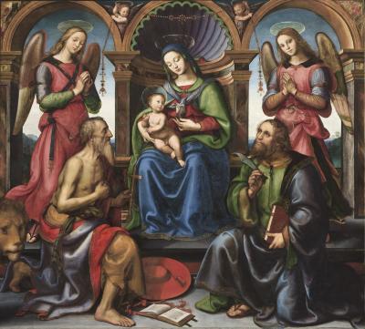 Image for Madonna Enthroned with Saints and Angels