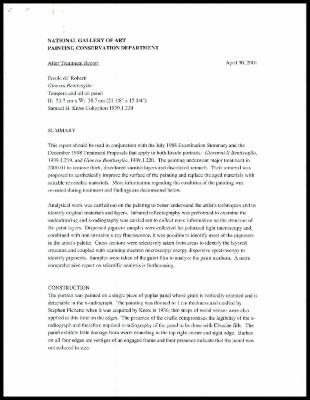 Image for K0409 - Treatment report, 2001