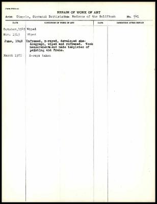 Image for K1303 - Work summary log, 1943-1970
