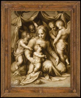 Image for Madonna & Child with Saint John the Baptist and Three Angels