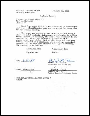 Image for K0173 - Scientific analysis report, 1988