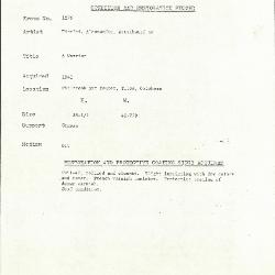 Image for K1276 - Condition and restoration record, circa 1950s-1960s