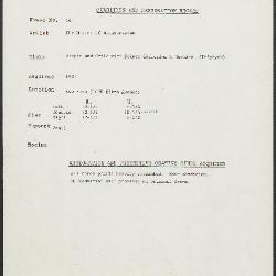 Image for K0016 - Condition and restoration record, circa 1950s-1960s