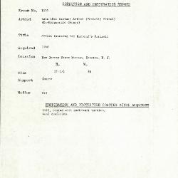 Image for K1599 - Condition and restoration record, circa 1950s-1960s