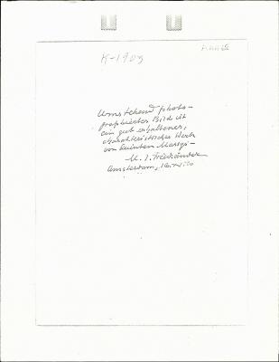 Image for K1903 - Expert opinion by Friedlaender, 1950
