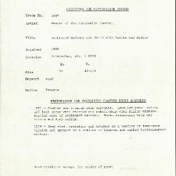 Image for K2067 - Condition and restoration record, circa 1950s-1960s