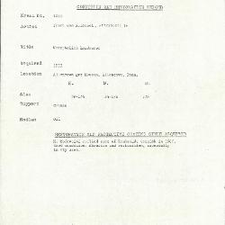Image for K2090 - Condition and restoration record, circa 1950s-1960s