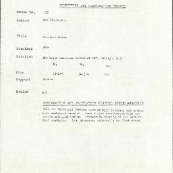 Image for K2104 - Condition and restoration record, circa 1950s-1960s