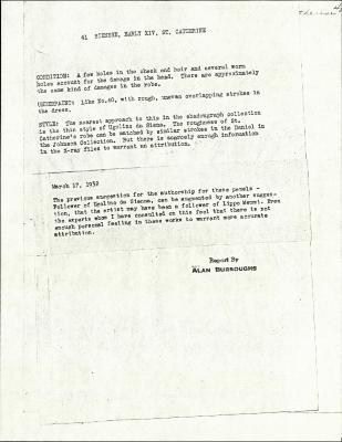 Image for K0041 - Alan Burroughs report, circa 1930s-1940s