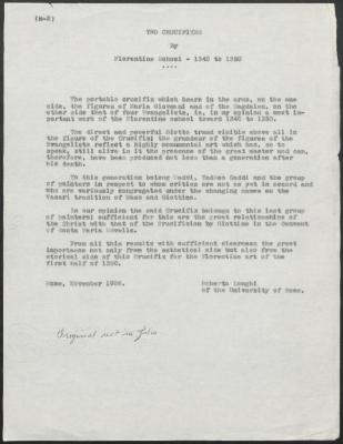 Image for K00M2 - Expert opinion by Longhi, 1926