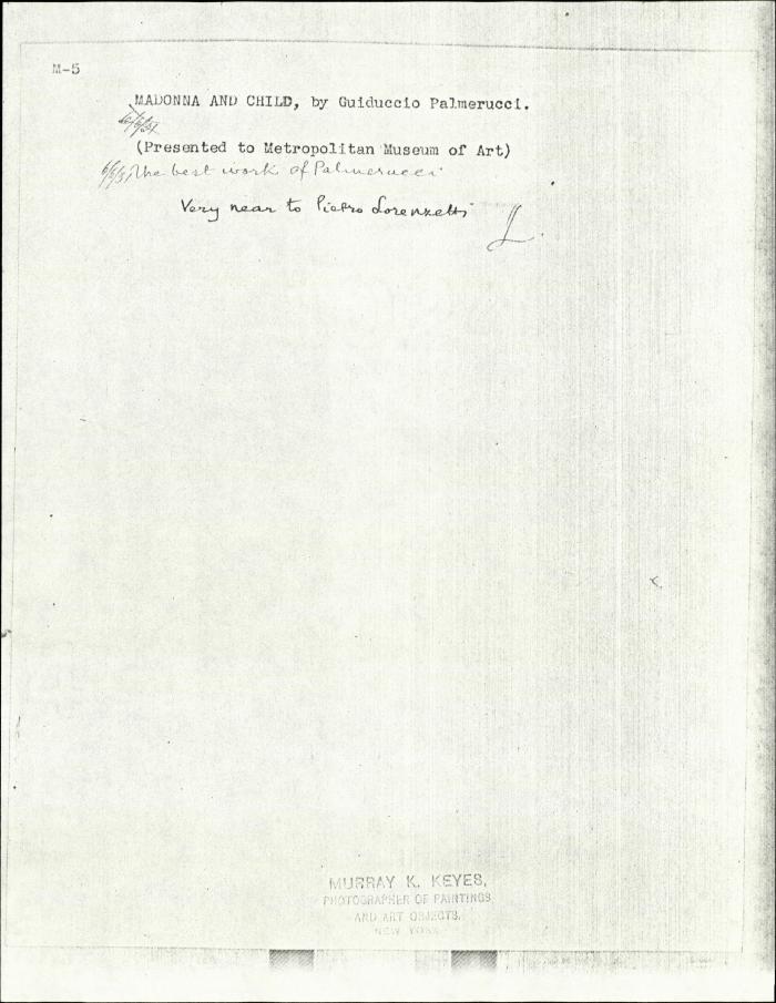 Image for K00M5 - Expert opinion by Longhi, circa 1920s-1950s