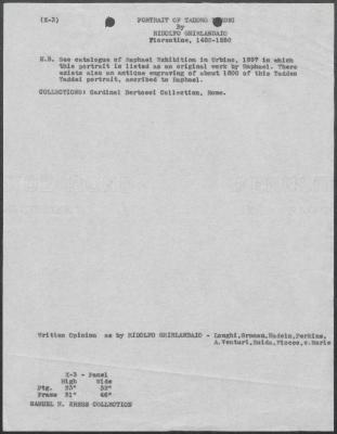 Image for K00X3 - Art object record, circa 1930s-1950s