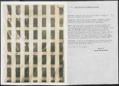 Image for K00X2 - Alan Burroughs report, circa 1930s-1940s