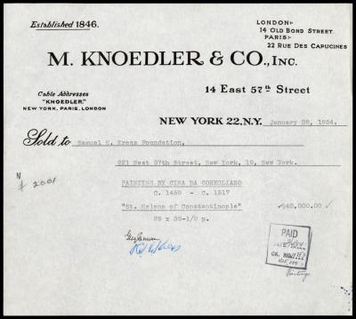 Image for M. Knoedler & Co., January 28, 1954 [2]
