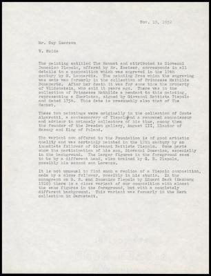 Image for David Koetser Gallery, February 20, 1953