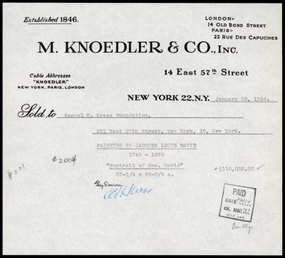Image for M. Knoedler & Co., January 28, 1954 [4]