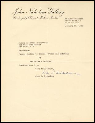 Image for Other documentation - John Nicholson Gallery, 1951-1952