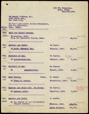 Image for Contini Bonacossi, Alessandro, September 30, 1930
