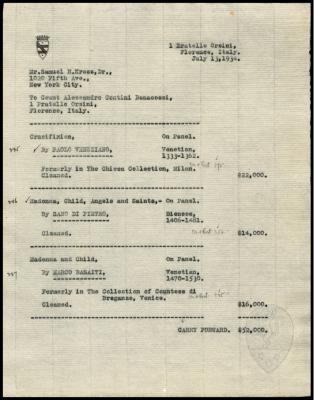 Image for Contini Bonacossi, Alessandro, July 13, 1934 [1]