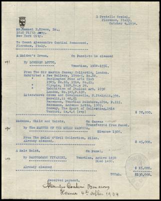 Image for Contini Bonacossi, Alessandro, October 4, 1934 [1]