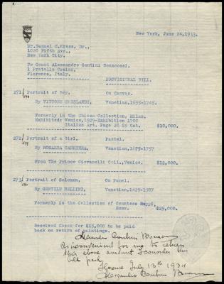 Image for Contini Bonacossi, Alessandro, June 24, 1933