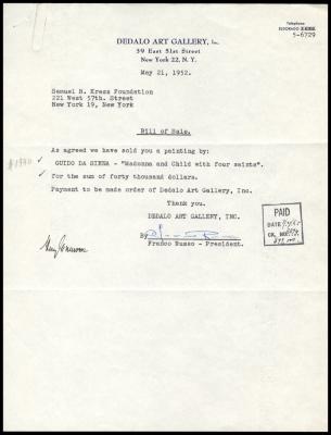 Image for Dedalo Art Gallery, May 21, 1952 [1]
