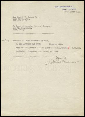 Image for Contini Bonacossi, Alessandro, March 4, 1932 [3]