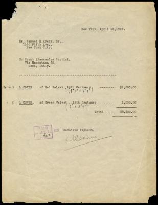 Image for Contini Bonacossi, Alessandro, April 12, 1927