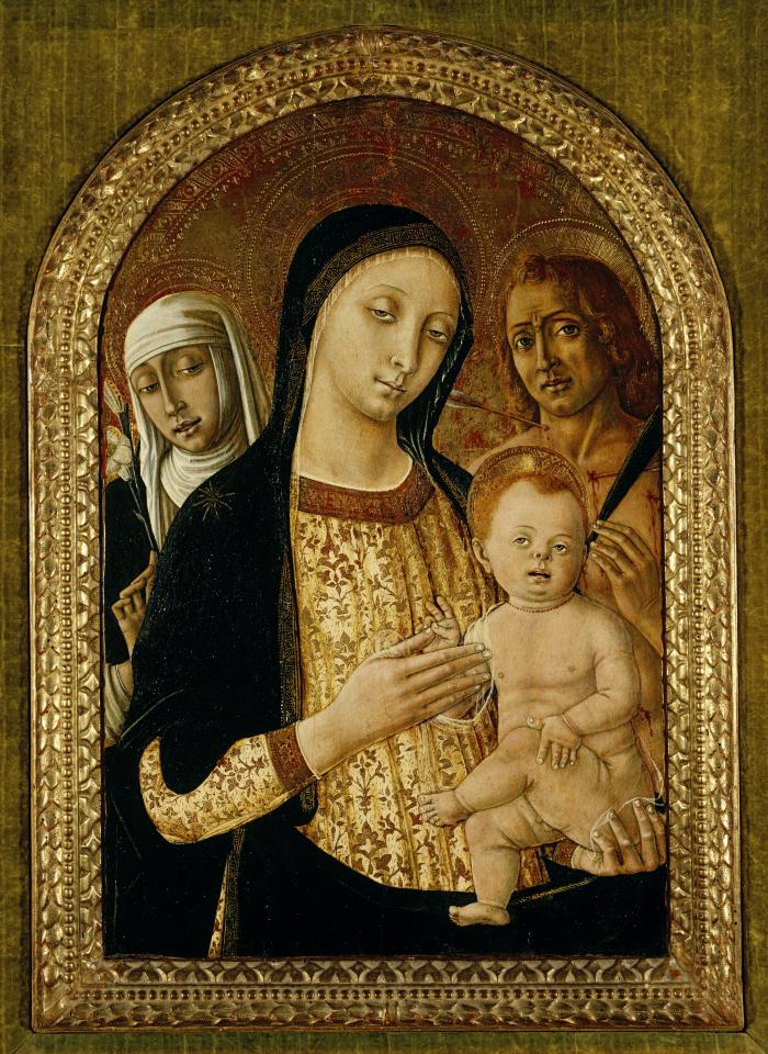 Image for Virgin and Child with Saints Catherine of Siena and Sebastian