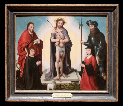 Image for The Man of Sorrows with Saints and Donors