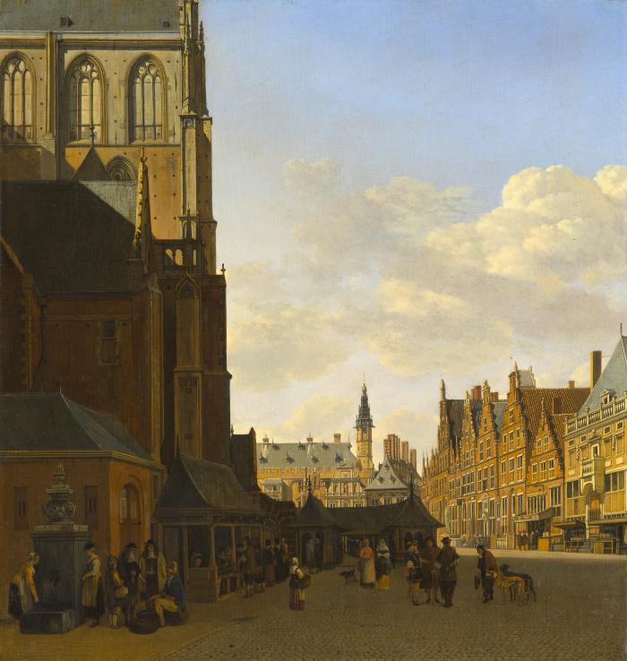 Image for The Fish Market and the Grote Kerk at Haarlem