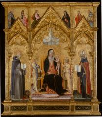 Image for Madonna and Child Between Saints Jerome and Augustine