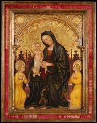 Image for Enthroned Madonna and Child with Two Angels