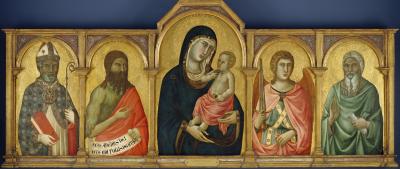 Image for Madonna and Christ Child with a Bishop Saint, Saint John the Baptist, Saint Michael and an Unidentified Saint