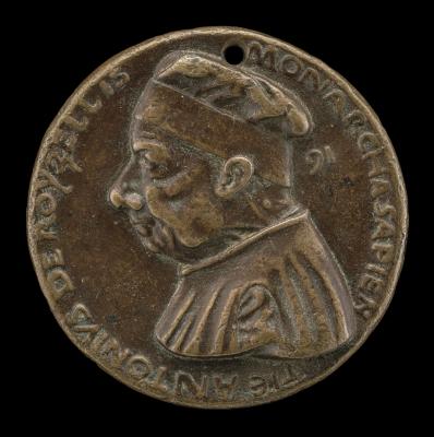 Image for Antonio Roselli of Arezzo, 1380-1466, Jurist [obverse]; Roselli Seated on a Bracket [reverse]