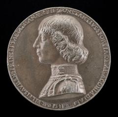 Image for Costanzo Sforza, 1447-1483, Lord of Pesaro 1473 [obverse]; Costanzo Riding in the Country [reverse]