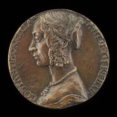 Image for Costanza Rucellai, probably Daughter of Girolamo Rucellai and Wife of Francesco Dini 1471 [obverse]; Virginity Tying Love to a Tree [reverse]