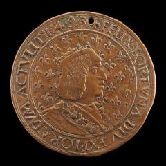 Image for Charles VIII, 1470-1498, King of France 1483 [obverse]; Anne of Brittany, Wife of Charles VIII 1491, died 1514 [reverse]