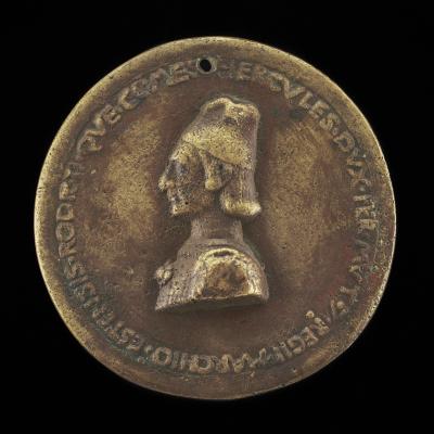 Image for Ercole I d'Este, 1431-1505, Duke of Ferrara, Modena, and Reggio 1471 [obverse]; Ercole on Horseback [reverse]