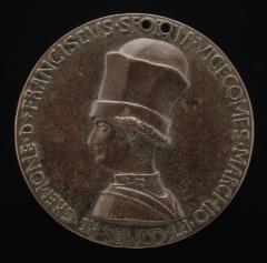 Image for Francesco I Sforza, 1401-1466, 4th Duke of Milan 1450 [obverse]; Charger, Books and Sword [reverse]