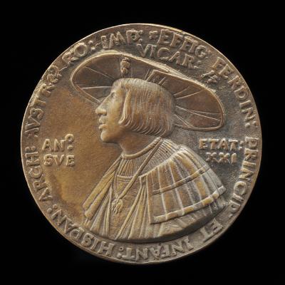 Image for Ferdinand I, 1503-1564, Archduke of Austria 1519, Emperor 1556 [obverse]; Anna of Hungary, Wife of Ferdinand I of Austria 1521 [reverse]
