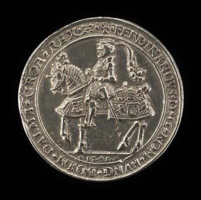Image for Ferdinand I, 1503-1564, Archduke of Austria 1519, Emperor 1556 [obverse]; Eagle Displayed, Charged with Shield [reverse]