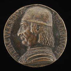 Image for Ercole I d'Este, 1431-1505, Duke of Ferrara, Modena, and Reggio 1471 [obverse]; Minerva Resting on a Spear and Shield [reverse]