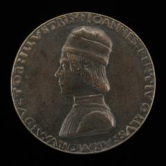 Image for Giovanni II Bentivoglio, 1443-1508, Lord of Bologna 1463-1506 [obverse]; Giovanni II Bentivoglio Mounted in Armor with Captain's Baton [reverse]