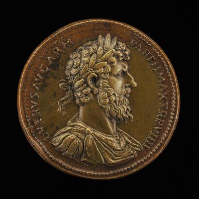 Image for Lucius Verus, Emperor, reigned A.D. 161-169 [obverse]; Roma, the Emperor, and Victory [reverse]