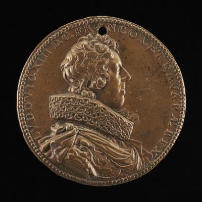 Image for Louis XIII, 1601-1643, King of France 1610 [obverse]; Justice with Sword and Scales [reverse]