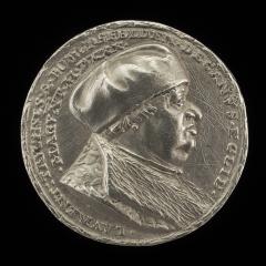 Image for Lorenz Truchsess von Pommersfelden, 1473-1543, Dean of the Cathedral of Mainz [obverse]; Hour-glass on an Inscribed Tablet [reverse]